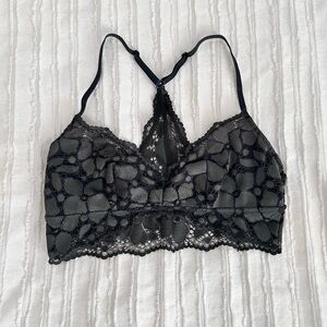 Aerie Dark Grey Lace Bralette Size S
